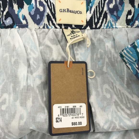 GH Bass & Co Geometric Print Skirt Size 14 NWT - Picture 4 of 6